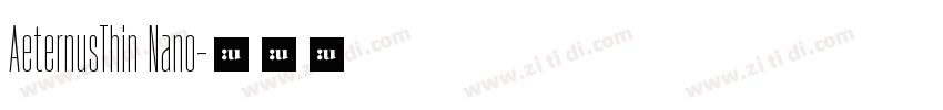 AeternusThin Nano字体转换